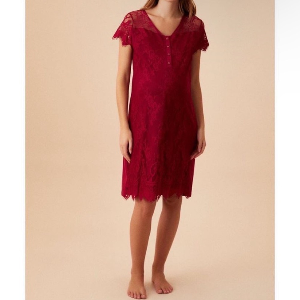 Red Maternity Gown